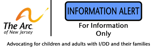 The Arc of New Jersey logo and information alert notice